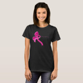 Hot Pink Awareness Lint Vlinder T-shirt (Voorkant volledig)