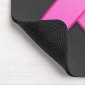 Hot Pink Awareness Ribbon Mousepad Muismat (Hoek)
