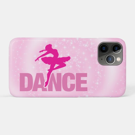 Hot Pink Ballerina Dance Sparkle Case-Mate iPhone Case (Achterkant (horizontaal))