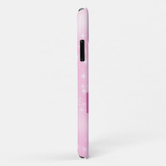 Hot Pink Ballerina Dance Sparkle gepersonaliseerd Case-Mate iPhone Case (Achterkant/rechts)