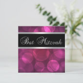 Hot Pink Bat Mitzvah Kaart (Staand voorkant)