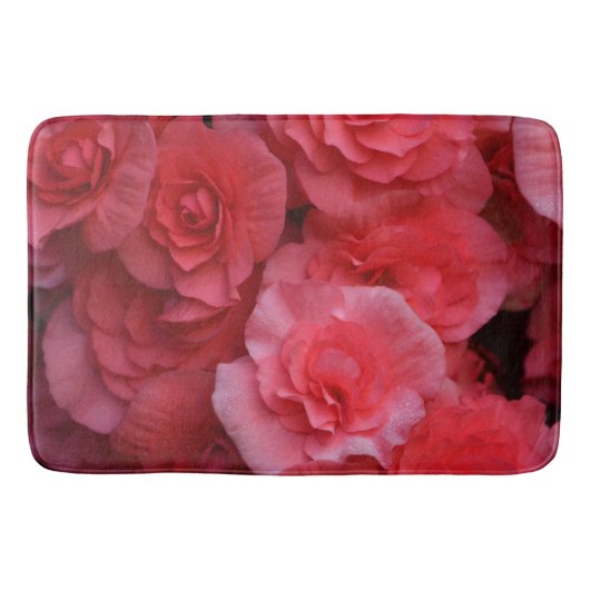 Hot Pink Begonia Floral Badmat (Voorkant)