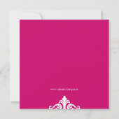 HOT PINK BESPAAR DE DATUM FOTOKAARTEN SAVE THE DATE (Achterkant)