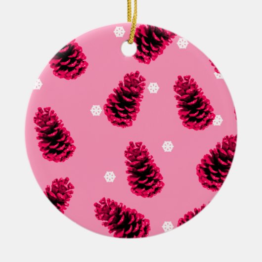Hot Pink bevat keramisch Ornament met keramisch ke (Voorkant)