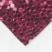 Hot Pink Big Faux Glitter en Diamonds Fleece Deken (Hoek)