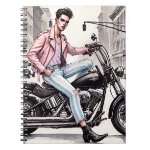Hot pink biker notitieboek