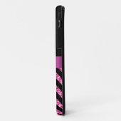 HOT PINK BLACK CHEVRON GLITTER GIRLY Case-Mate iPhone CASE (Achterkant/links)