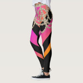 HOT PINK BLACK CHEVRON GLITTER GIRLY PEARLS LEGGINGS (Links)