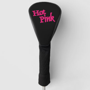 Hot Pink Black golfclub driver head cover