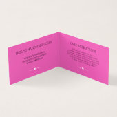 Hot Pink & Black - Handgemaakt met liefde Kaart (Binnen)