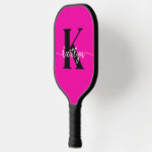 Hot Pink Black Monogram Pickleball Paddle (Links)