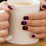 Hot Pink Black Mrs. Bridal Wedding Shower Gifts Minx Nail Art<br><div class="desc">Ontworpen met tekst "mrs." in warm roze met een solide zwarte achtergrond. U kunt de achtergrondkleur wijzigen zoals u wilt.</div>