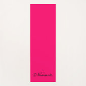 Hot Pink Black Namaste Typografie Yogamat (Voorkant)