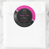 Hot Pink Black Wavy Silver en Logo Product Labels (Tas)