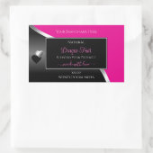 Hot Pink Black Wavy Silver Hearts Product Labels (Tas)