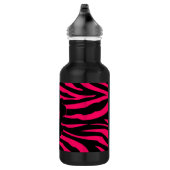 Hot Pink Black Zebra Print 32 oz. Waterfles (Rechts)