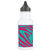 Hot Pink Blauwgroen Zebra Print 32 oz. Waterfles (Links)