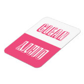 Hot Pink Block Moderne Typografie Vaatwasser Magneet (Linkerzijde)