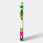 Hot Pink Blooming Geraniums Bloemist Aangepaste na Case-Mate iPhone Case (Achterkant / Links)