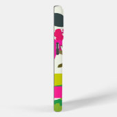 Hot Pink Blooming Geraniums Bloemist Aangepaste na Case-Mate iPhone Case (Achterkant / Rechts)