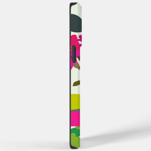 Hot Pink Blooming Geraniums Bloemist Aangepaste na Case-Mate iPhone Case (Achterkant / Rechts)