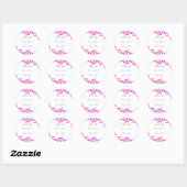 Hot Pink Blossom Weddenschap Bedankt Ronde Sticker (Vel)