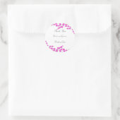 Hot Pink Blossom Weddenschap Bedankt Ronde Sticker (Tas)