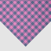 Hot Pink Blue Purple Gingham Pattern Geometric Tissuepapier (Detail)