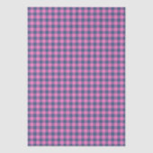 Hot Pink Blue Purple Gingham Pattern Geometric Tissuepapier (Voorkant)