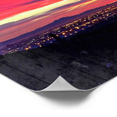 Hot Pink Blue Sunset Foto Punch Today in Face Poster (Hoek)