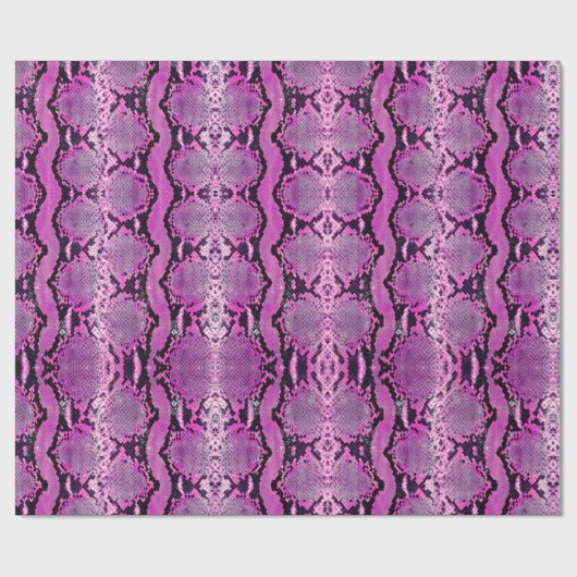 Hot Pink Boa Constrictor Snakeskin Cadeaupapier (Vlak)