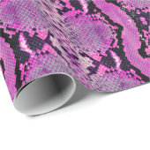 Hot Pink Boa Constrictor Snakeskin Cadeaupapier (Rol Hoek)