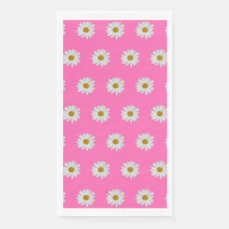 Hot Pink Bohemian Daisy Pattern Servet