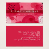 Hot Pink Boho Modern Minimalist Business Card Visitekaartje (Voorkant /achterkant)