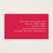 Hot Pink Boho Modern Minimalist Business Card Visitekaartje (Achterkant)
