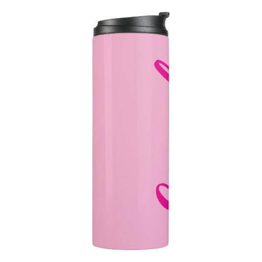 Hot Pink Bold gepersonaliseerd Thermosbeker (Gedraaid links)