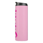 Hot Pink Bold gepersonaliseerd Thermosbeker (Geroteerd rechts)