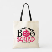 Hot Pink Boo Squad Spooky Lettering Halloween Tote Bag (Achterkant)