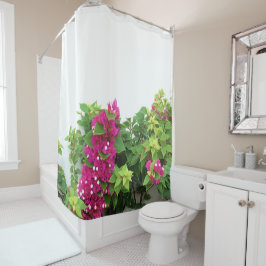 Hot Pink Bougainvillea Flowers Douchegordijn