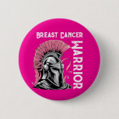 Hot Pink Breast Cancer Warrior Ronde Button 5,7 Cm (Voorkant)