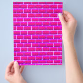 HOT PINK BRICKS BACKGROUND DIGITAL GRAPHICS FLYER (Hand)