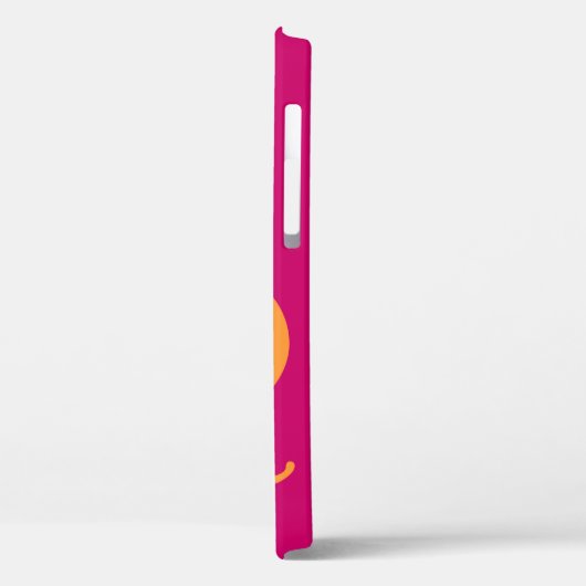 Hot Pink Bright Oranje Monogram Case-Mate iPhone Case (Achterkant / Links)