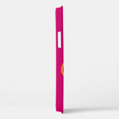 Hot Pink Bright Oranje Monogram Case-Mate iPhone Case (Achterkant / Rechts)