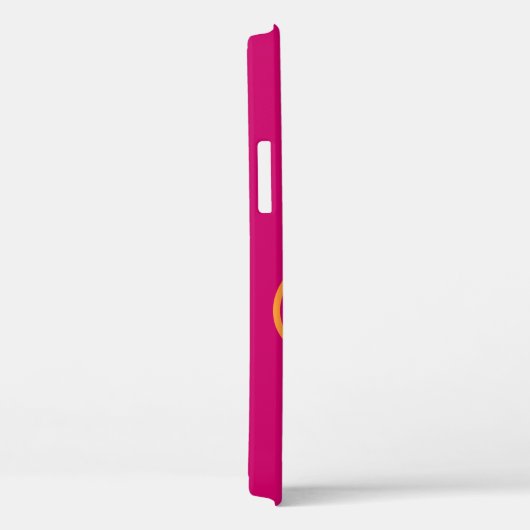 Hot Pink Bright Oranje Monogram Case-Mate iPhone Case (Achterkant / Rechts)