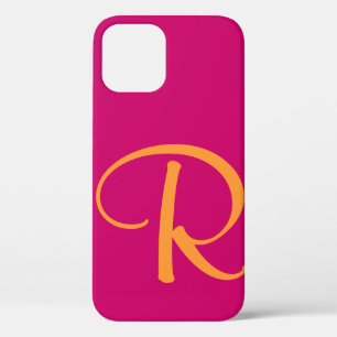 Hot Pink Bright Oranje Monogram Case-Mate iPhone Case