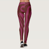 Hot pink& brown zebra print pattern  leggings (Achterkant)