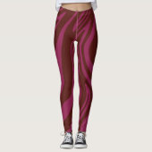 Hot pink& brown zebra print pattern  leggings (Voorkant)