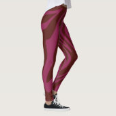 Hot pink& brown zebra print pattern  leggings (Rechts)