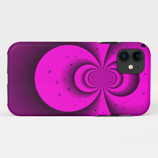 HOT PINK BUBBLE PHONE CASE (Achterkant (horizontaal))