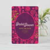 Hot Pink Bubbles Girls Party Night Out Kaart (Staand voorkant)